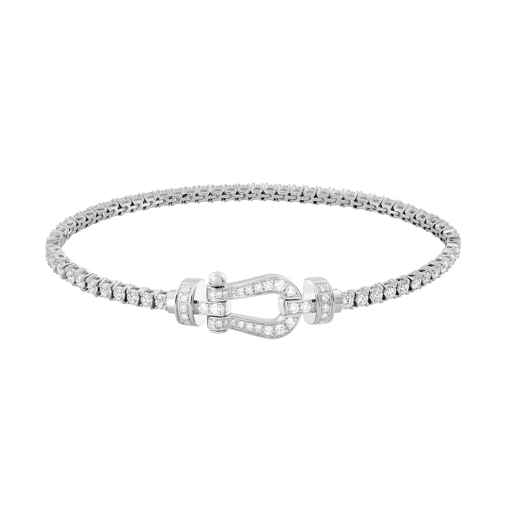 FLD-0B0077-6J0173 medium full diamond chain horseshoe bracelet guest version