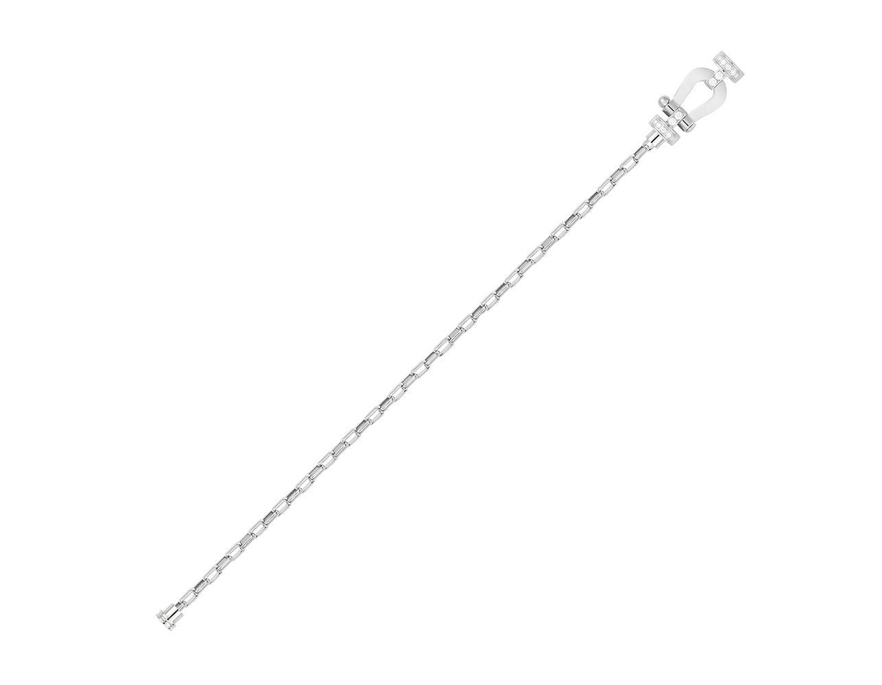 FLD-0B0073-6B0431 Half Diamond Medium Horseshoe Bracelet Customer Version