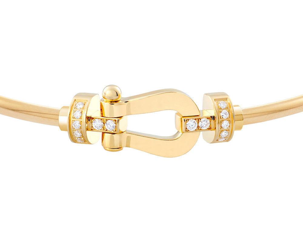 FLD-0B0073-6B0940 medium half diamond hollow tube bracelet