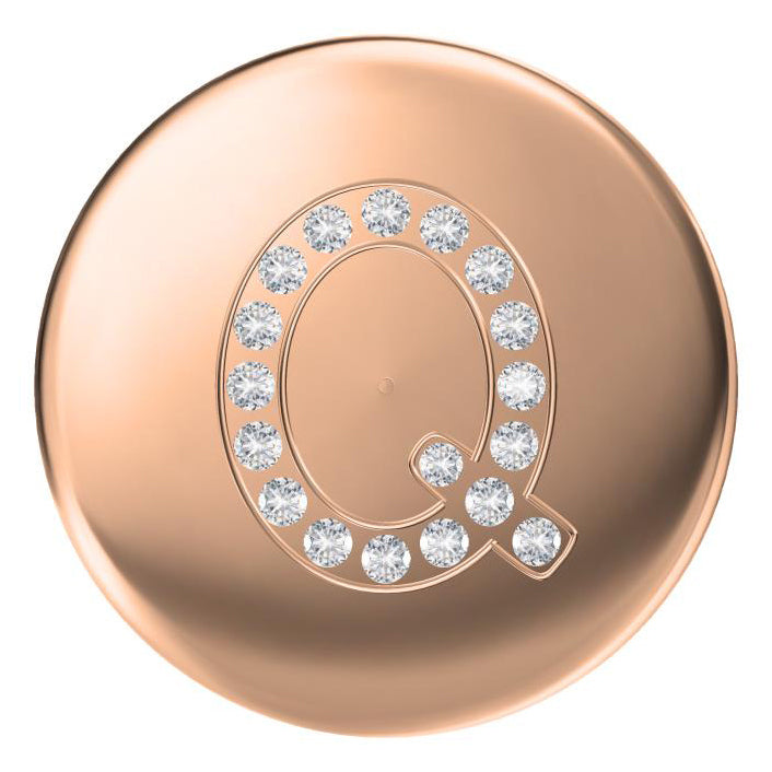 TIF69314130 disc with diamond letter Q pendant