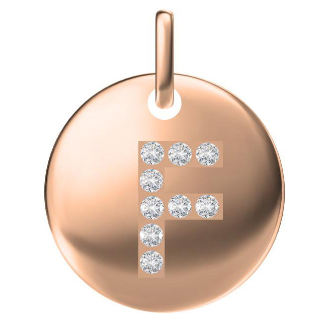 TIF28289729 disc with diamond letter F pendant