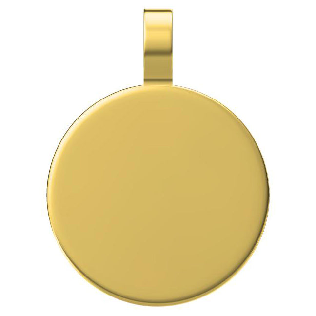 TIF8620938 light gold divination disc pendant