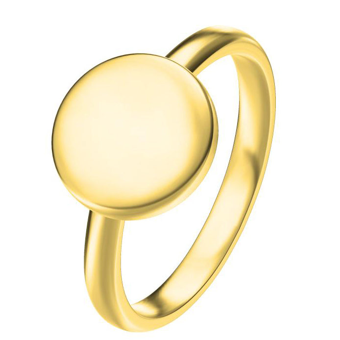 TIF70286819 light gold disc ring 12.5#