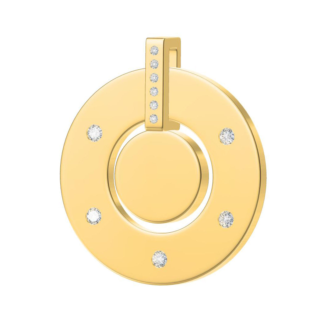 GC-517968 round ring movable pendant