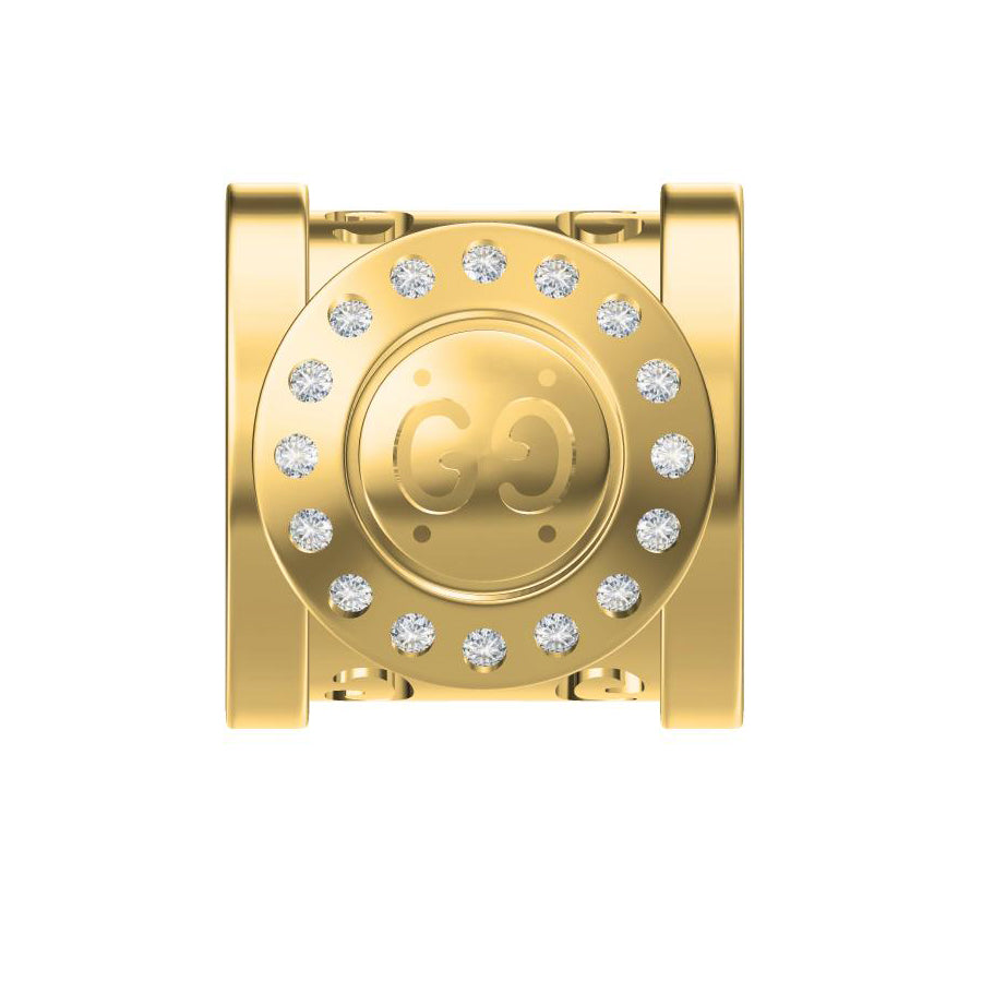 GC-428595 Double G round stone pendant