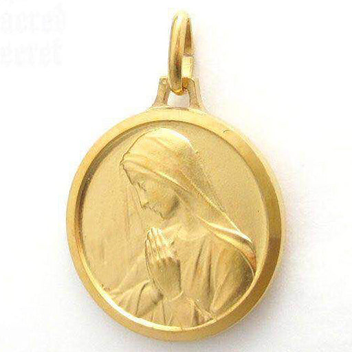 TIF24872335 light gold disc woman pendant