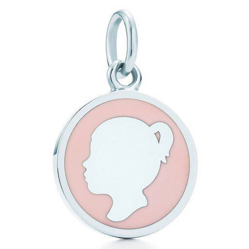TIF83876146 little girl epoxy disc pendant