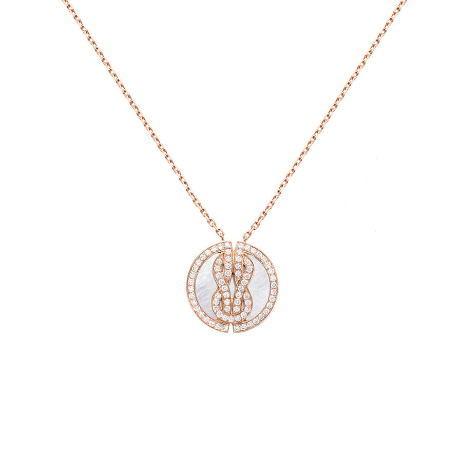 FLD-7B0268 Twisted Rope Round Tie Chain Pendant