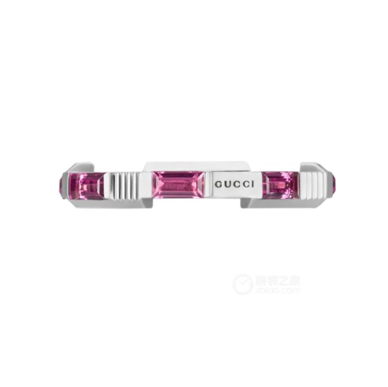 GC-662256 3mm wide striped half diamond shaped ladder arm ring