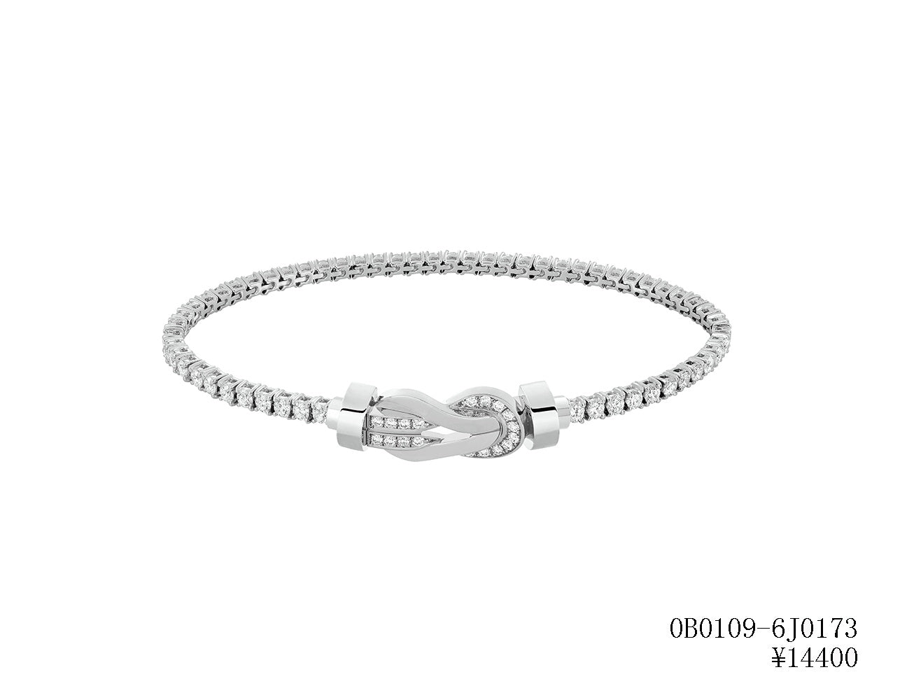 FLD-0B0109-6J0173 small twisted rope half diamond diamond chain guest version bracelet