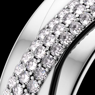 BJ-G34P1769 Narrow Wave Cross Turn Ring