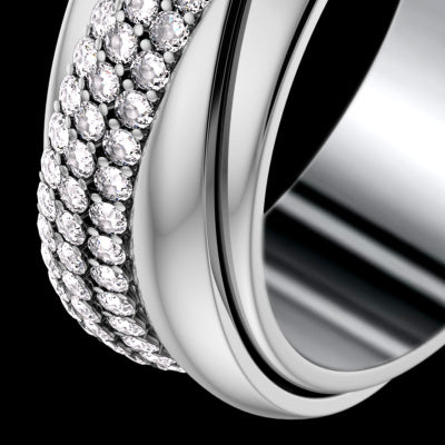 BJ-G34P1769 Narrow Wave Cross Turn Ring