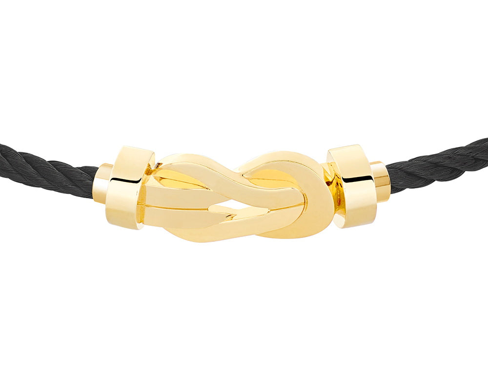 FLD-0B0104-6B0279 twisted rope light gold medium size bracelet guest version
