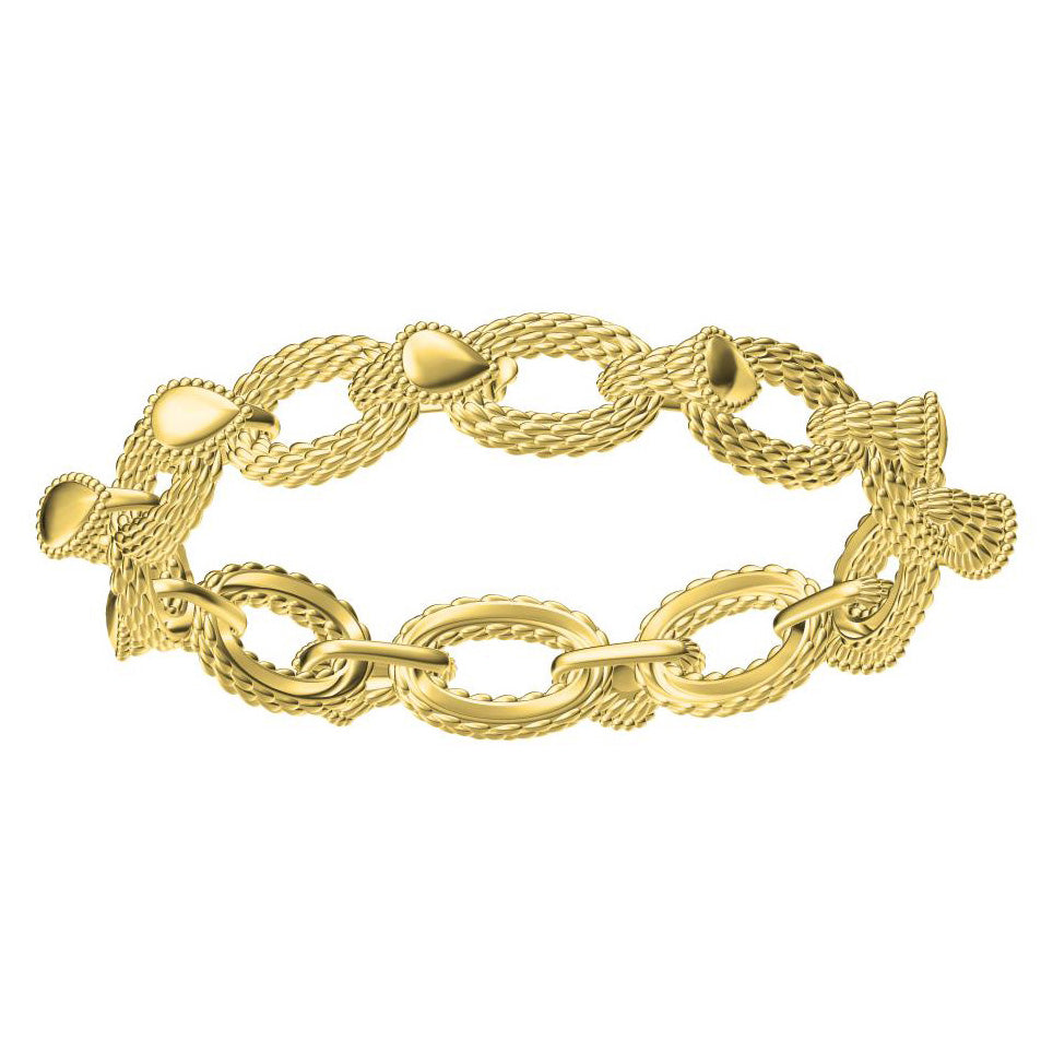 BSL-7645599 lotus root double-headed light gold bracelet