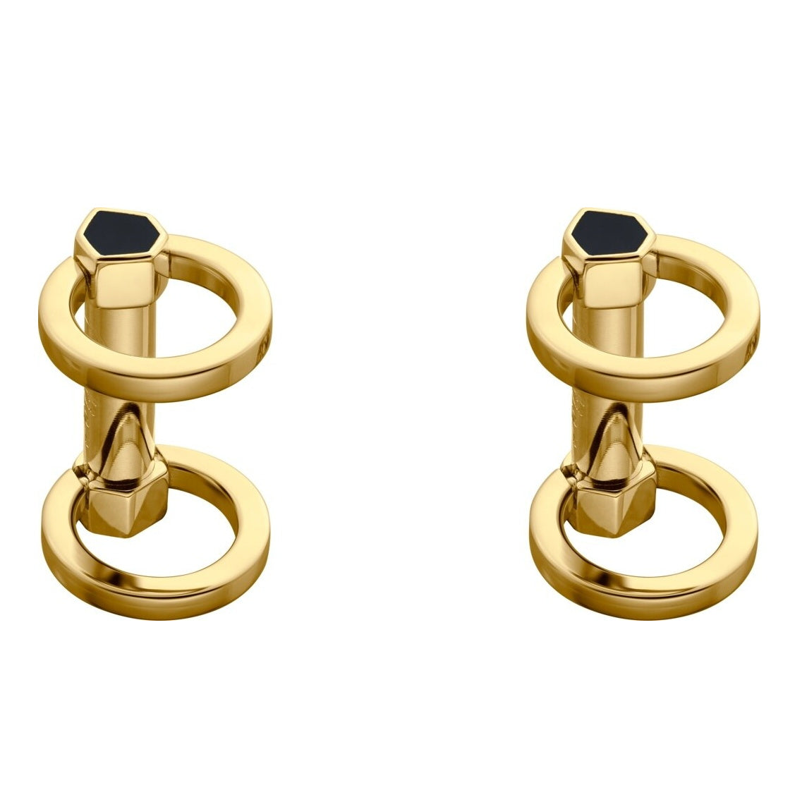 KDY-OG000249 double ring cufflinks