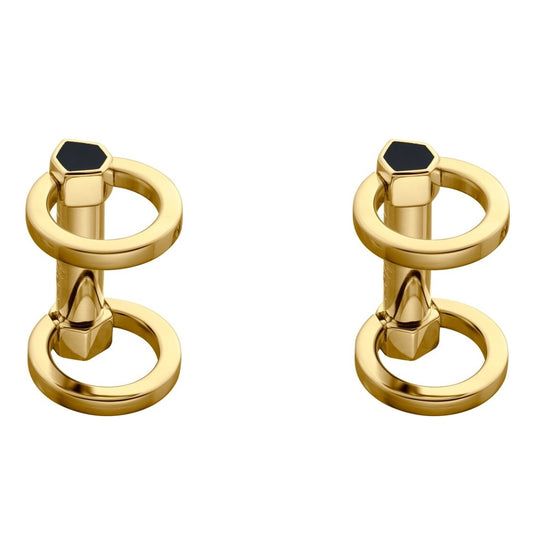 KDY-OG000249 double ring cufflinks