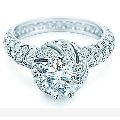 TIF25336216 full diamond bud xiaolongbao diamond ring