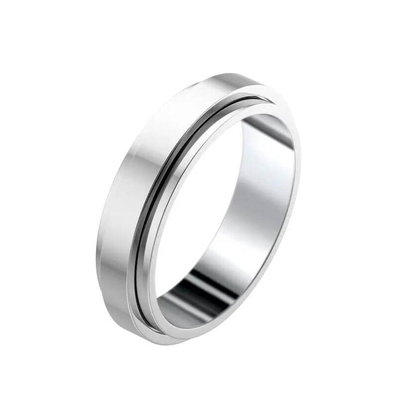 BJ-G34PK700 4.8mm light gold flat rotating ring