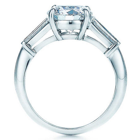 TIF2876633 cross four-claw shoulder square diamond ring 12.5#
