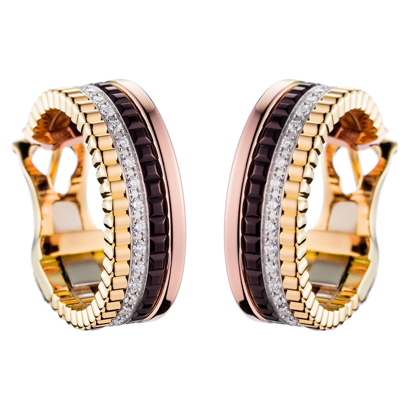 BSL-JCO00481 chocolate light gold earrings