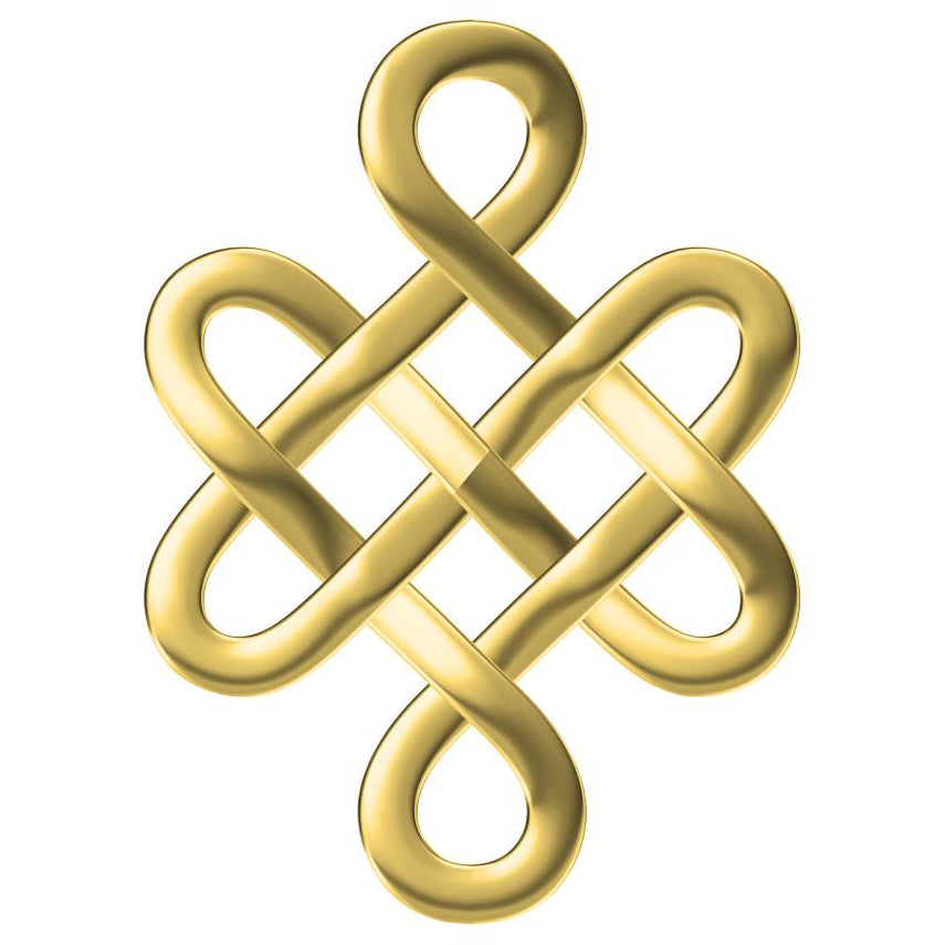 TIF55995967 light gold Chinese knot pendant