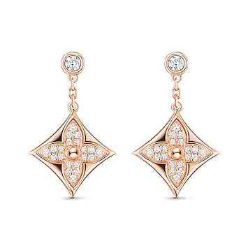 LV-Q96809 plum blossom dart dense stone earrings