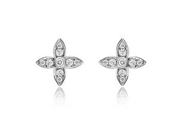 LV-Q96061 Plum Blossom Darts All-embellished Earrings