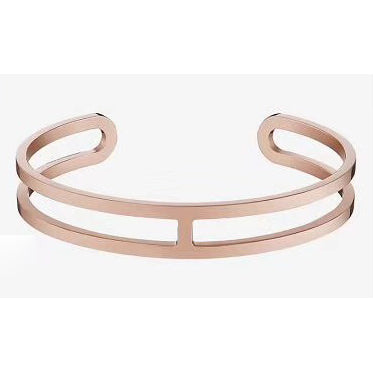 AiH Shi-H160524B Light Gold H Long Day Open Bracelet 17#