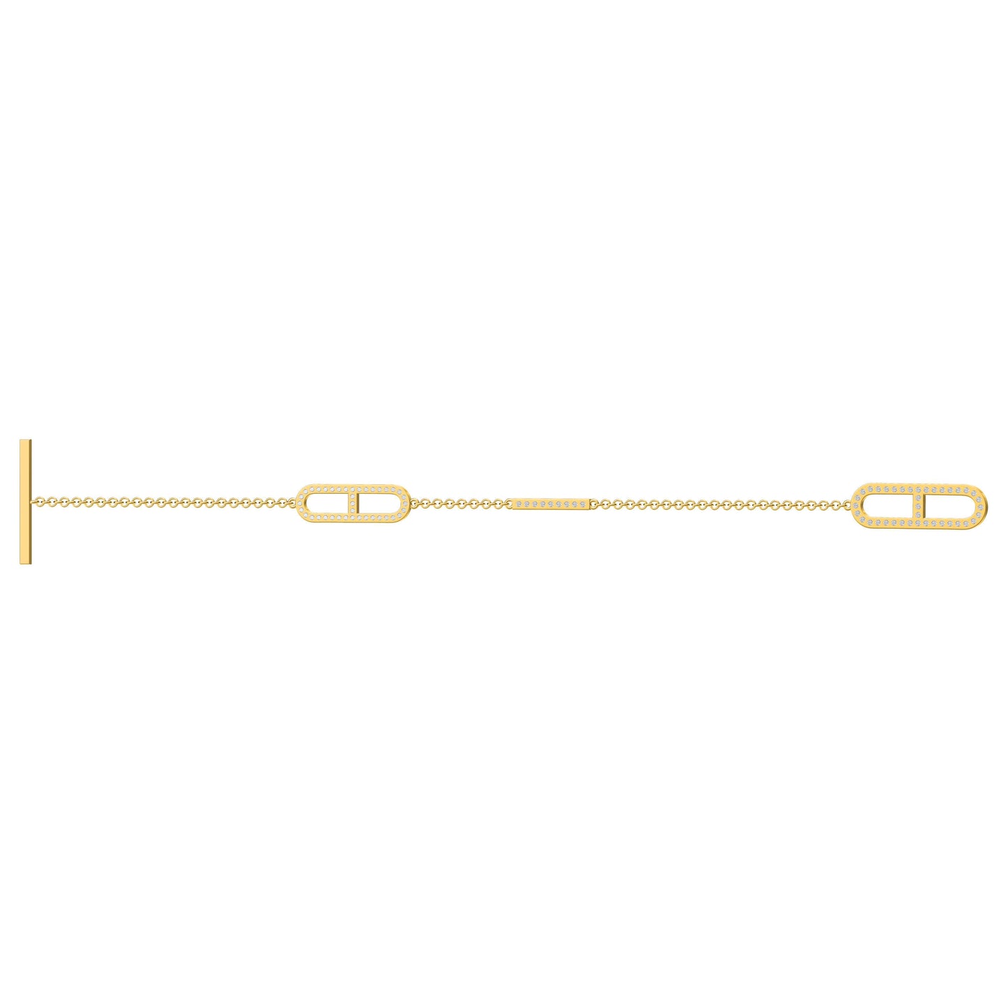 AiHshi-H111352B Full Diamond Long Day Bracelet