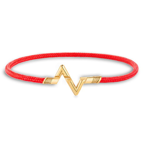 LV-Q05395VOLT red rope bracelet light gold Z letter rope bracelet