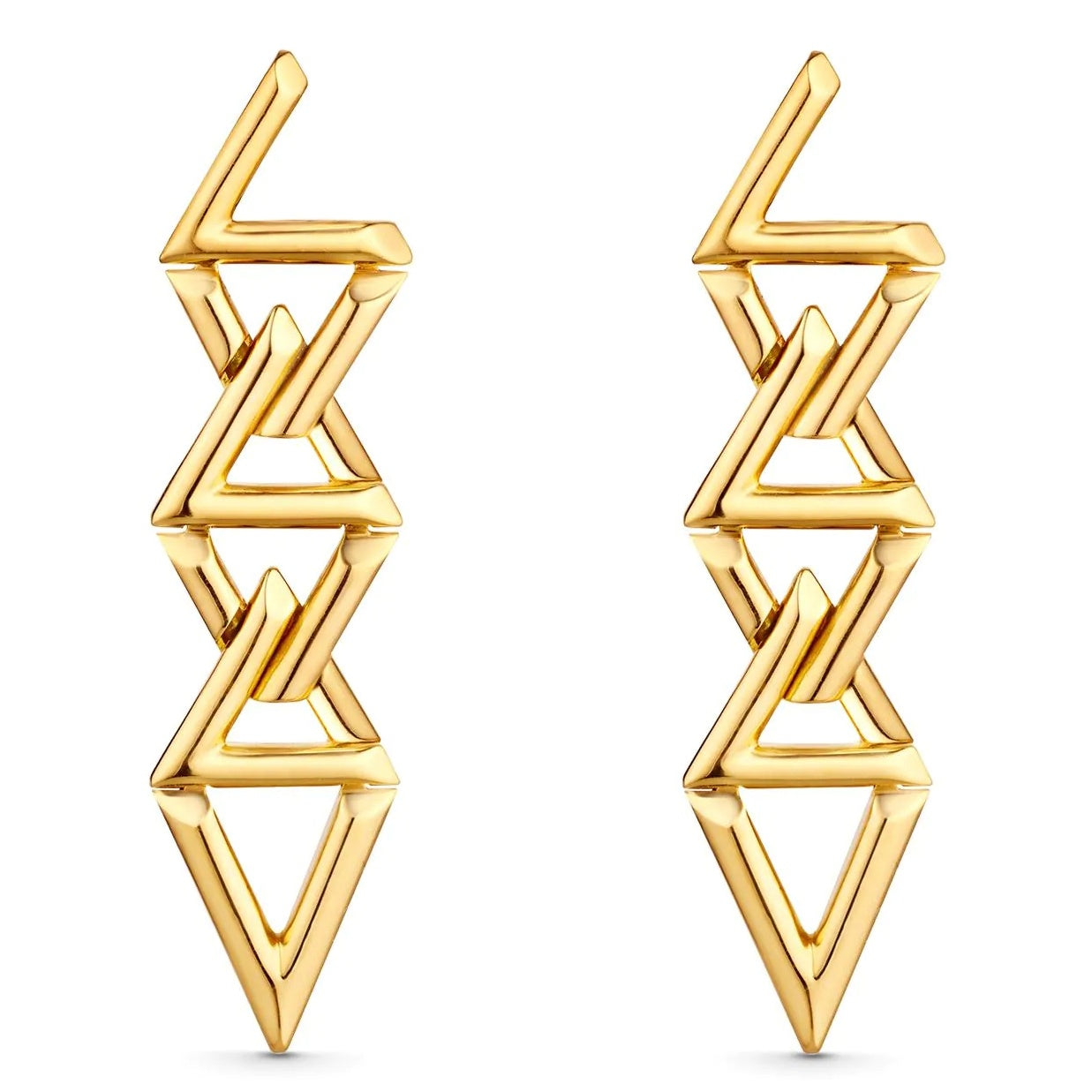 LV-Q96971 plain gold letter earrings