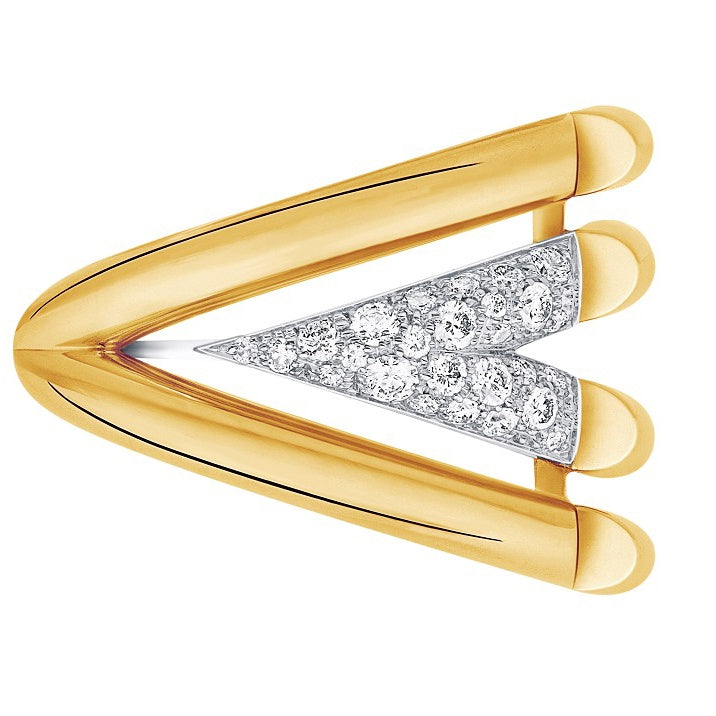 LV-Q9O65A letter V ring