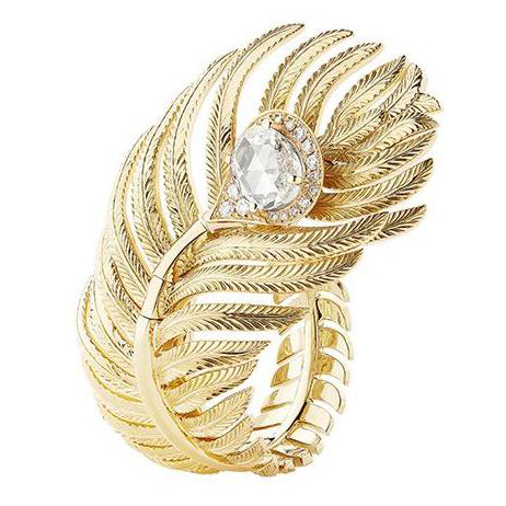 BSL-7461012 feather light gold version ring