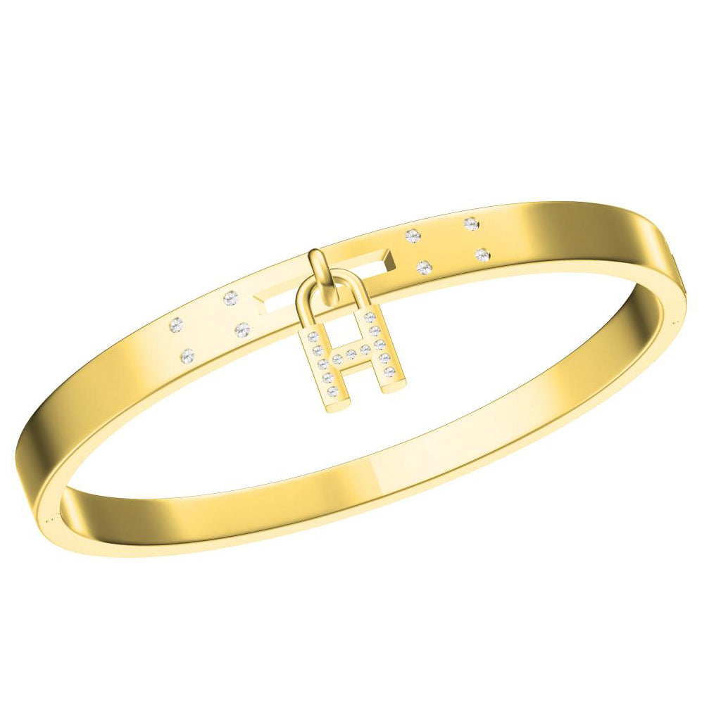 爱H仕-H217849B 6.2mm镶钻H锁手镯17.5#