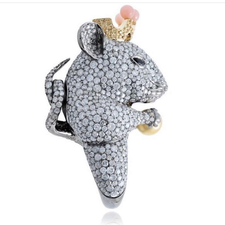 BSL-2475604 little mouse crown ring