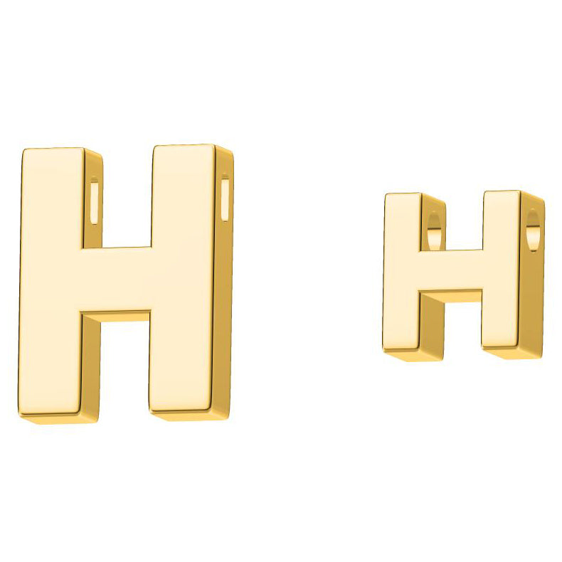 AHS-H208708F light gold flat three-dimensional H pendant