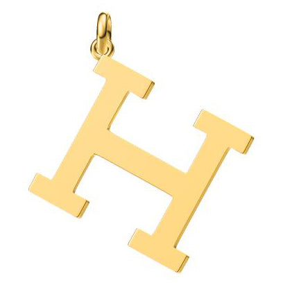 AiHshi-H127327F light gold flat H fine version pendant