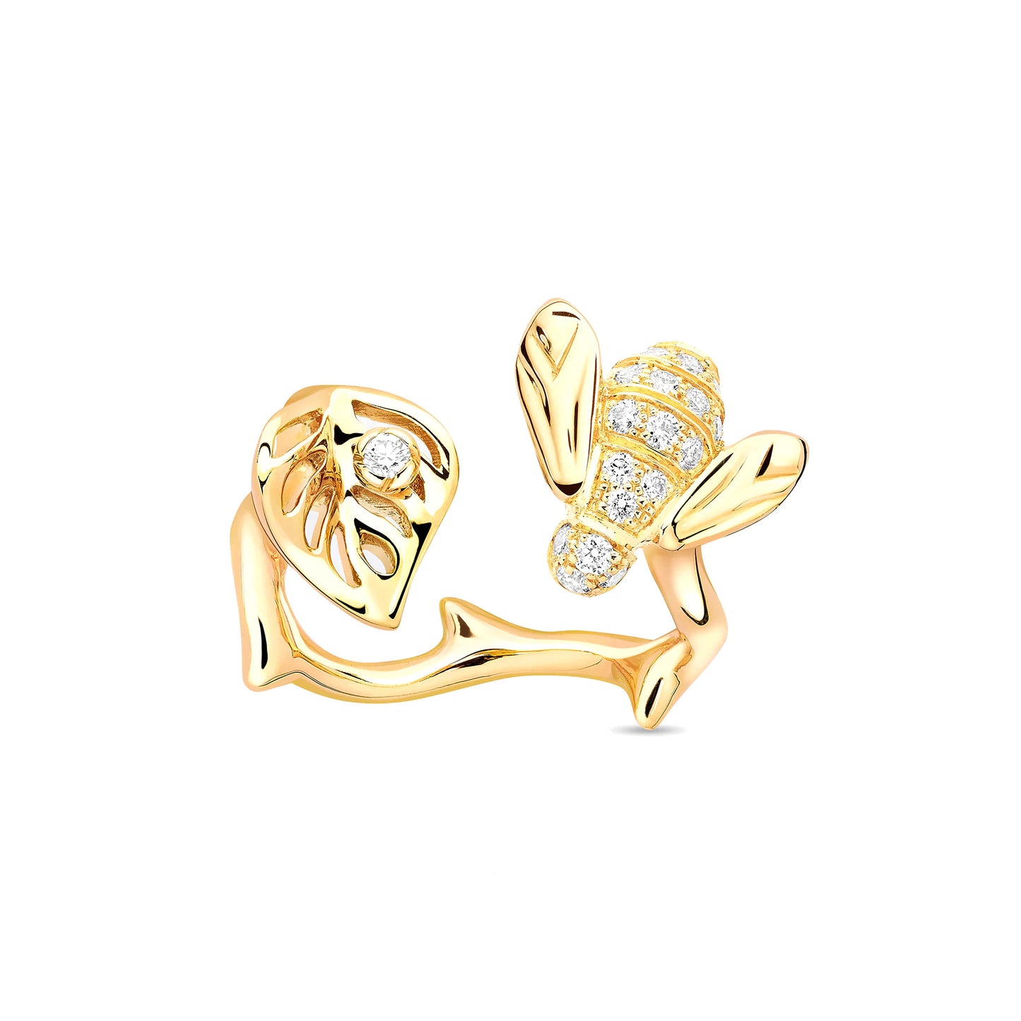 DA-JROC95042 Bee Leaf Open Ring