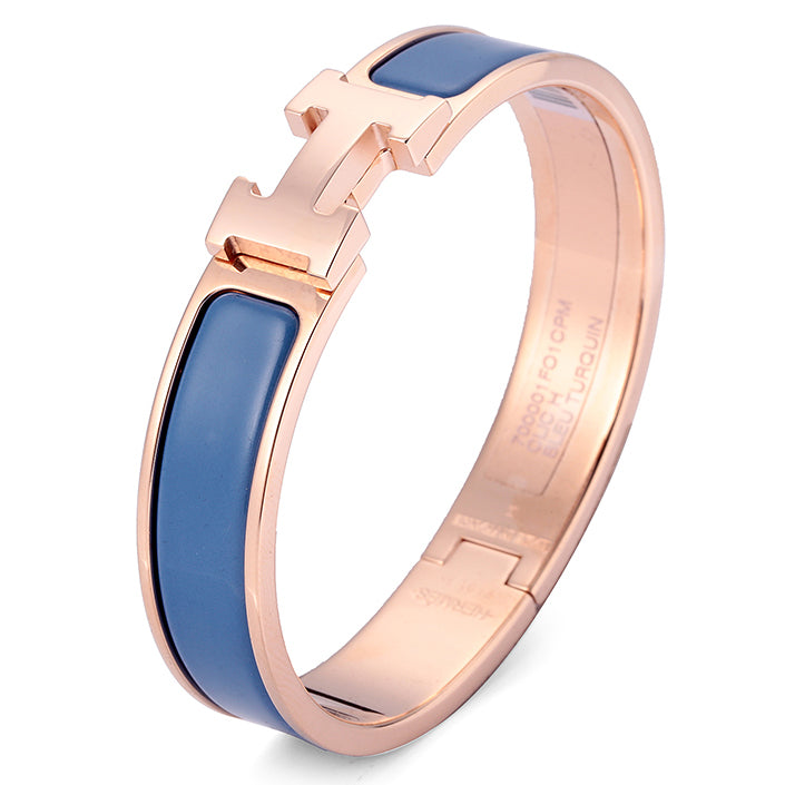 AiHshi-H168127F 12mm glue light gold H bracelet 17#