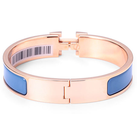 AiHshi-H168127F 12mm glue light gold H bracelet 17#