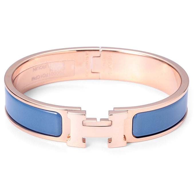 AiHshi-H168127F 12mm glue light gold H bracelet 17#