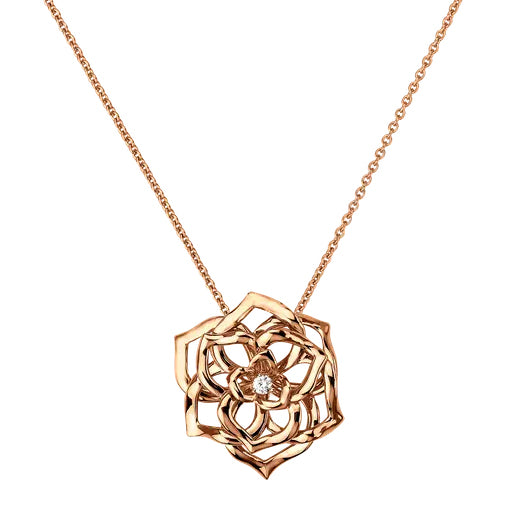 BJ-G33U0071 three-dimensional ribbon rose pendant large size