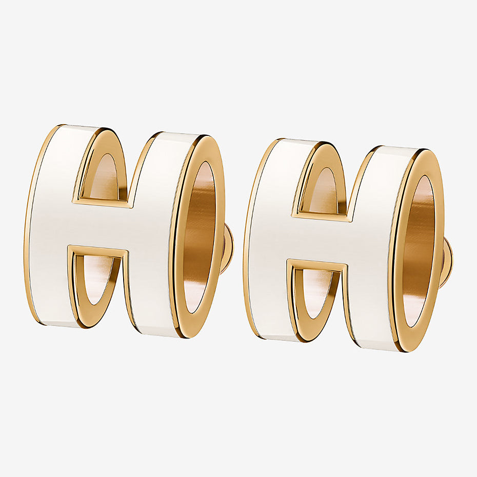 AHS-H608001F 12x9.6mm guest version glue egg-shaped H earrings