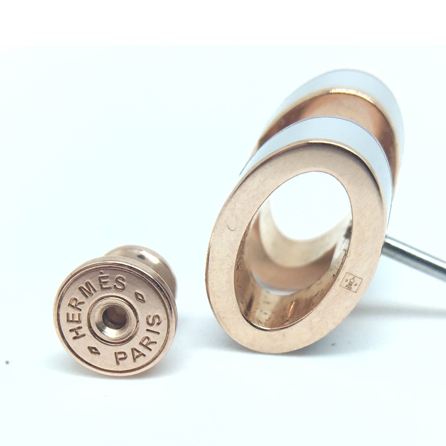 AHS-H608001F 12x9.6mm guest version glue egg-shaped H earrings