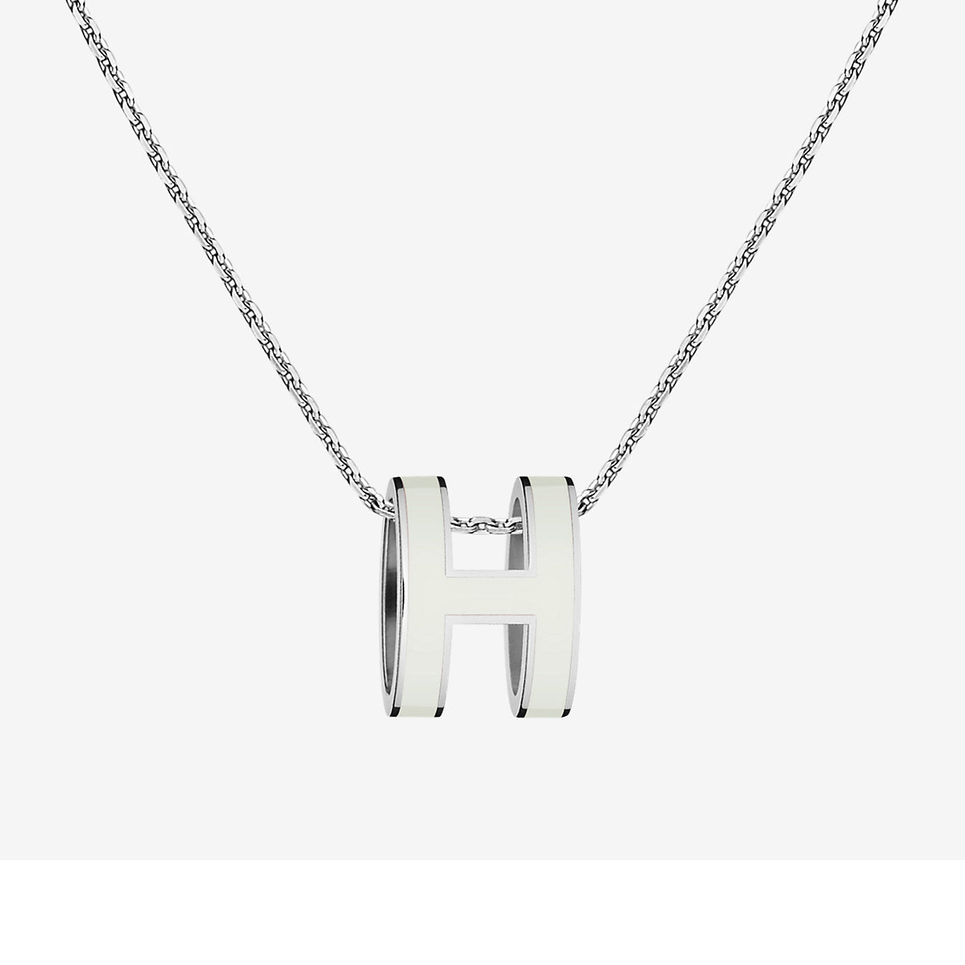 AiHshi-H187783F 12mm mother-of-pearl egg-shaped H pendant