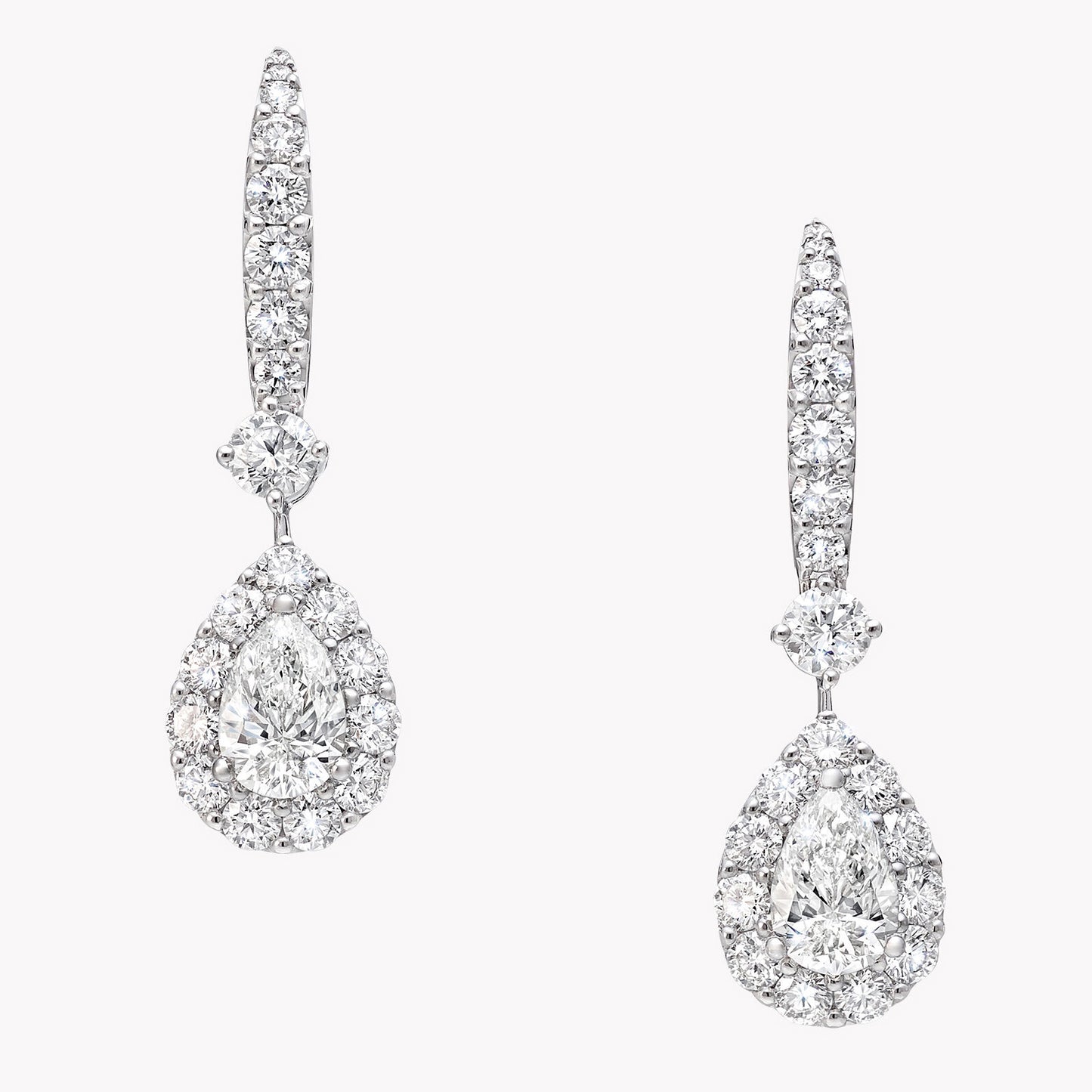 GLF-RGE1523 pear-shaped stone large round diamond ear hook clip