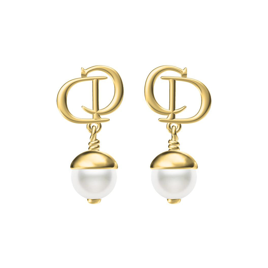 DA-E8238 Letter CD Pearl Stud Earrings