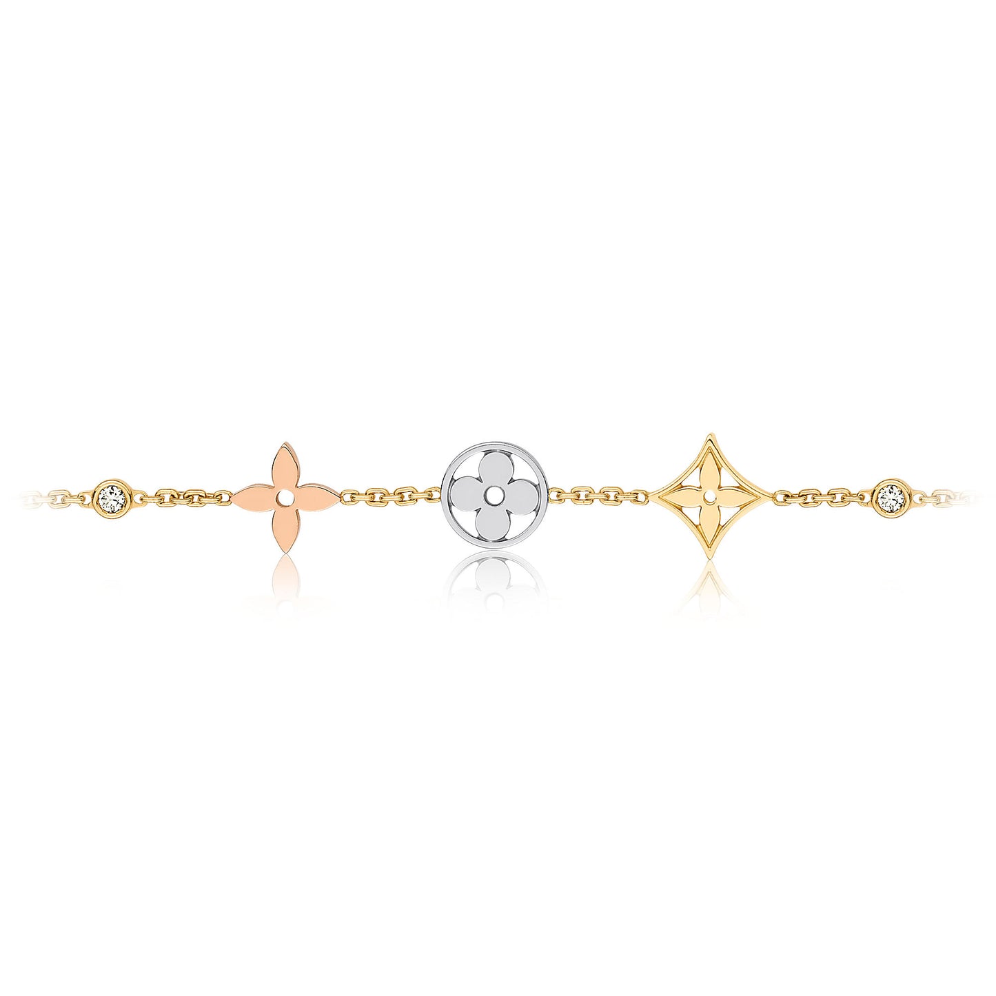 LV-Q95286 plum blossom dart light gold flat bracelet