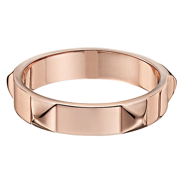 AHS-H108049B 3mm light gold pyramid ring 46#