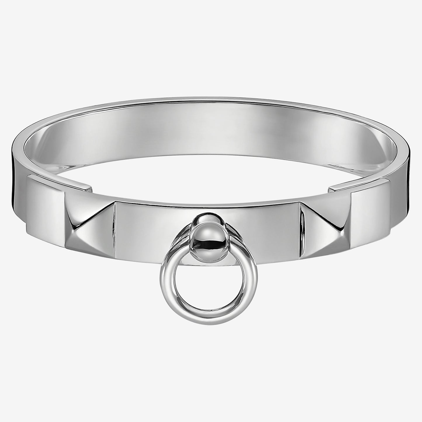 AHS-H108113B 9.6MM light gold pyramid medium door buckle bracelet